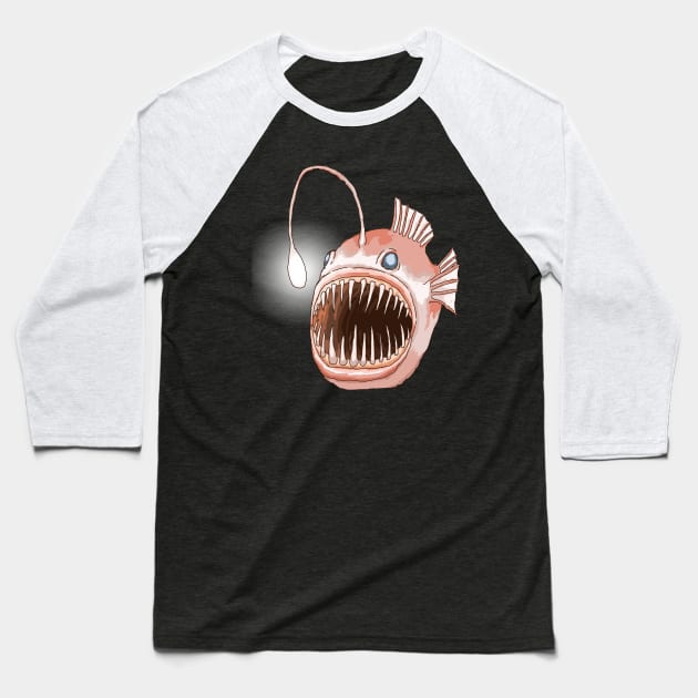 Anglerfish Baseball T-Shirt by KColeman